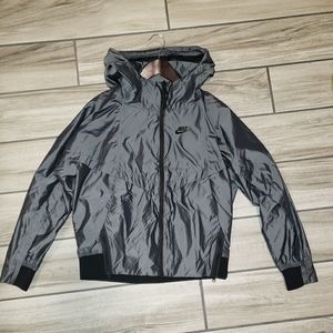 Nike metallic slate black windbreaker.